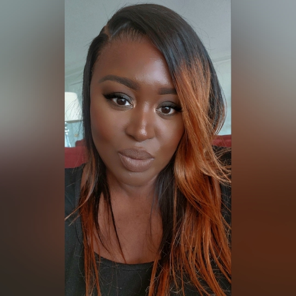 Pre❤Gently Worn (Once) Human Hair HD 13X4 LACE FRONTAL Ombre Wig: 16 inches - Picture 4 of 15